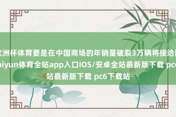 欧洲杯体育要是在中国商场的年销量破裂3万辆将接洽国产化-kaiyun体育全站app入口IOS/安卓全站最新版下载 pc6下载站