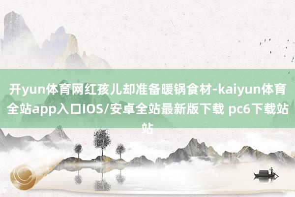 开yun体育网红孩儿却准备暖锅食材-kaiyun体育全站app入口IOS/安卓全站最新版下载 pc6下载站
