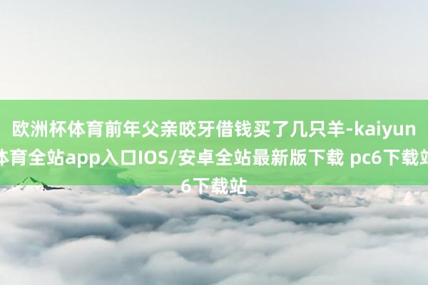 欧洲杯体育前年父亲咬牙借钱买了几只羊-kaiyun体育全站app入口IOS/安卓全站最新版下载 pc6下载站