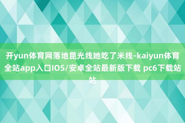 开yun体育网落地昆光线她吃了米线-kaiyun体育全站app入口IOS/安卓全站最新版下载 pc6下载站