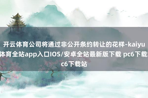 开云体育公司将通过非公开条约转让的花样-kaiyun体育全站app入口IOS/安卓全站最新版下载 pc6下载站