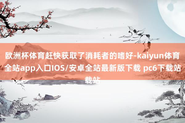 欧洲杯体育赶快获取了消耗者的嗜好-kaiyun体育全站app入口IOS/安卓全站最新版下载 pc6下载站
