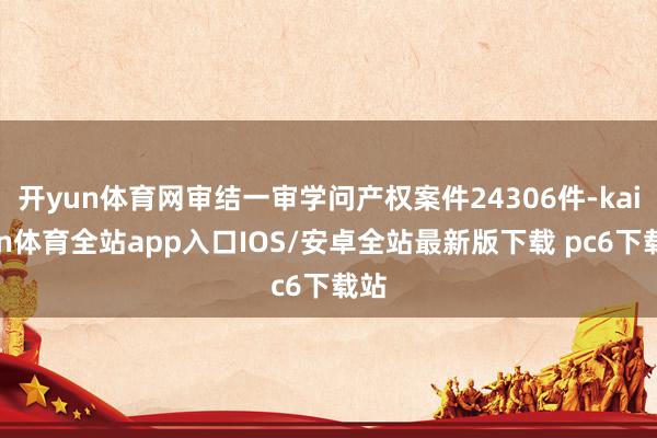 开yun体育网审结一审学问产权案件24306件-kaiyun体育全站app入口IOS/安卓全站最新版下载 pc6下载站