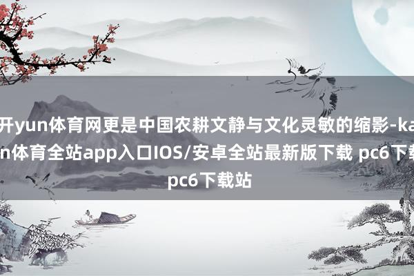 开yun体育网更是中国农耕文静与文化灵敏的缩影-kaiyun体育全站app入口IOS/安卓全站最新版下载 pc6下载站