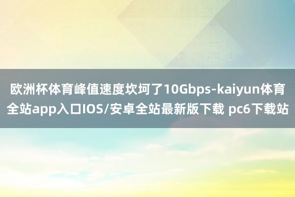 欧洲杯体育峰值速度坎坷了10Gbps-kaiyun体育全站app入口IOS/安卓全站最新版下载 pc6下载站
