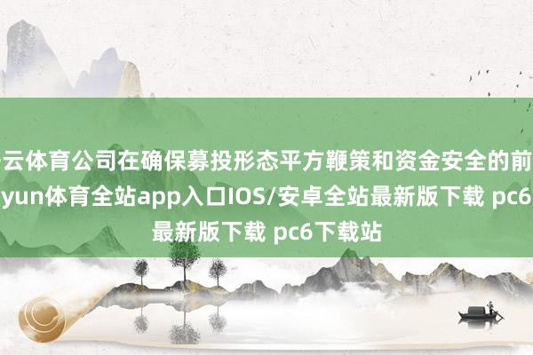 开云体育公司在确保募投形态平方鞭策和资金安全的前提下-kaiyun体育全站app入口IOS/安卓全站最新版下载 pc6下载站