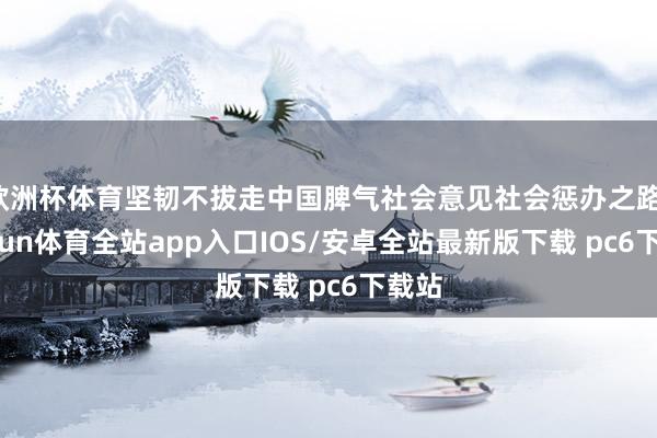 欧洲杯体育坚韧不拔走中国脾气社会意见社会惩办之路-kaiyun体育全站app入口IOS/安卓全站最新版下载 pc6下载站
