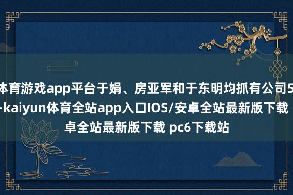 体育游戏app平台于娟、房亚军和于东明均抓有公司5.3%的股份-kaiyun体育全站app入口IOS/安卓全站最新版下载 pc6下载站