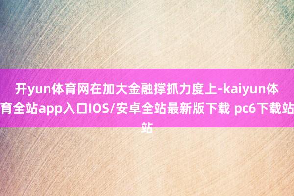 开yun体育网 在加大金融撑抓力度上-kaiyun体育全站app入口IOS/安卓全站最新版下载 pc6下载站