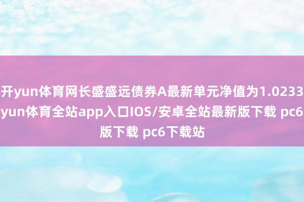 开yun体育网长盛盛远债券A最新单元净值为1.0233元-kaiyun体育全站app入口IOS/安卓全站最新版下载 pc6下载站