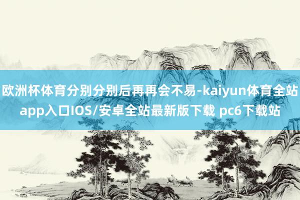 欧洲杯体育分别分别后再再会不易-kaiyun体育全站app入口IOS/安卓全站最新版下载 pc6下载站