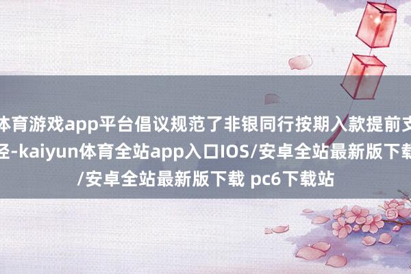 体育游戏app平台倡议规范了非银同行按期入款提前支取的订价行径-kaiyun体育全站app入口IOS/安卓全站最新版下载 pc6下载站