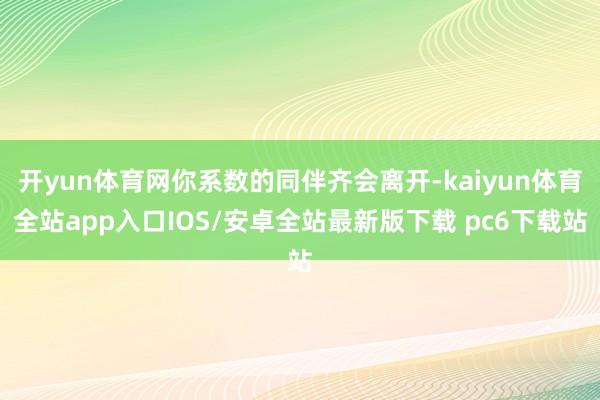 开yun体育网你系数的同伴齐会离开-kaiyun体育全站app入口IOS/安卓全站最新版下载 pc6下载站