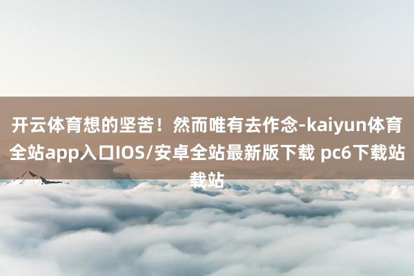 开云体育想的坚苦！然而唯有去作念-kaiyun体育全站app入口IOS/安卓全站最新版下载 pc6下载站