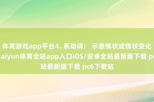 体育游戏app平台4. 系动词: 示意情状或情状变化的动词-kaiyun体育全站app入口IOS/安卓全站最新版下载 pc6下载站