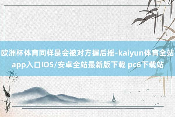 欧洲杯体育同样是会被对方握后摇-kaiyun体育全站app入口IOS/安卓全站最新版下载 pc6下载站