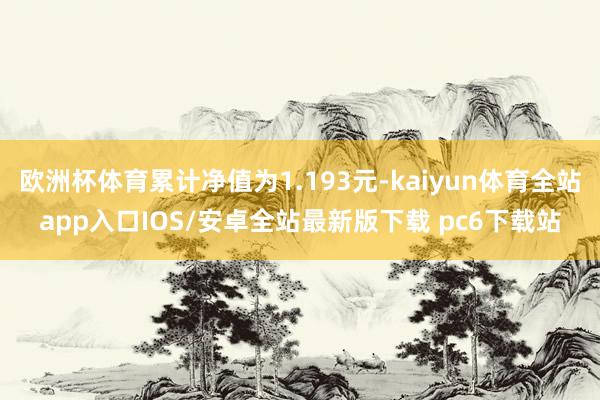 欧洲杯体育累计净值为1.193元-kaiyun体育全站app入口IOS/安卓全站最新版下载 pc6下载站