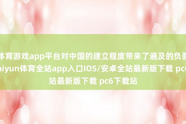 体育游戏app平台对中国的建立程度带来了遍及的负面影响-kaiyun体育全站app入口IOS/安卓全站最新版下载 pc6下载站