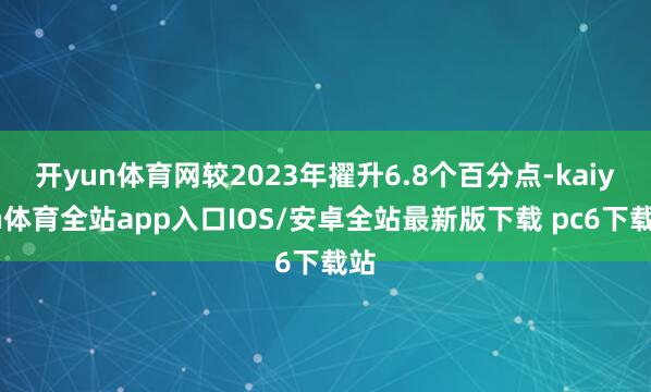 开yun体育网较2023年擢升6.8个百分点-kaiyun体育全站app入口IOS/安卓全站最新版下载 pc6下载站