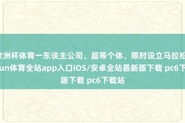欧洲杯体育一东谈主公司、超等个体、限时设立马拉松-kaiyun体育全站app入口IOS/安卓全站最新版下载 pc6下载站