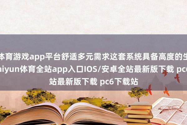体育游戏app平台舒适多元需求这套系统具备高度的生动性-kaiyun体育全站app入口IOS/安卓全站最新版下载 pc6下载站