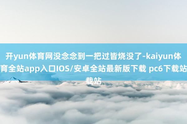 开yun体育网没念念到一把过皆烧没了-kaiyun体育全站app入口IOS/安卓全站最新版下载 pc6下载站